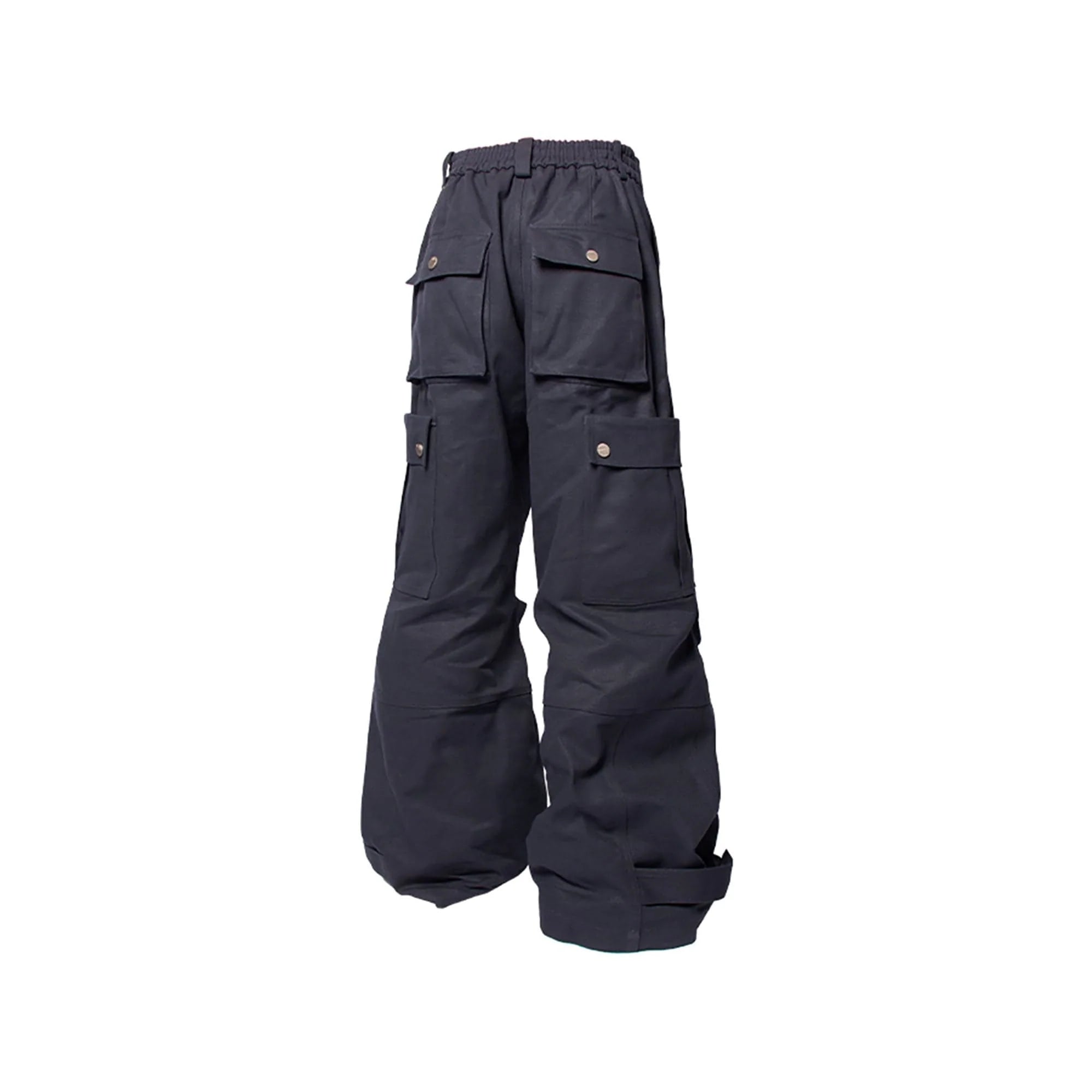 RELABEL Multi-Pocket Oversized Workwear Cargo Pants Dark Gray
