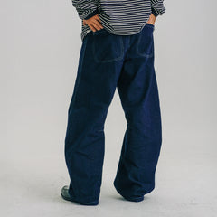 WIID Washed Stitched Curved Panel Jeans