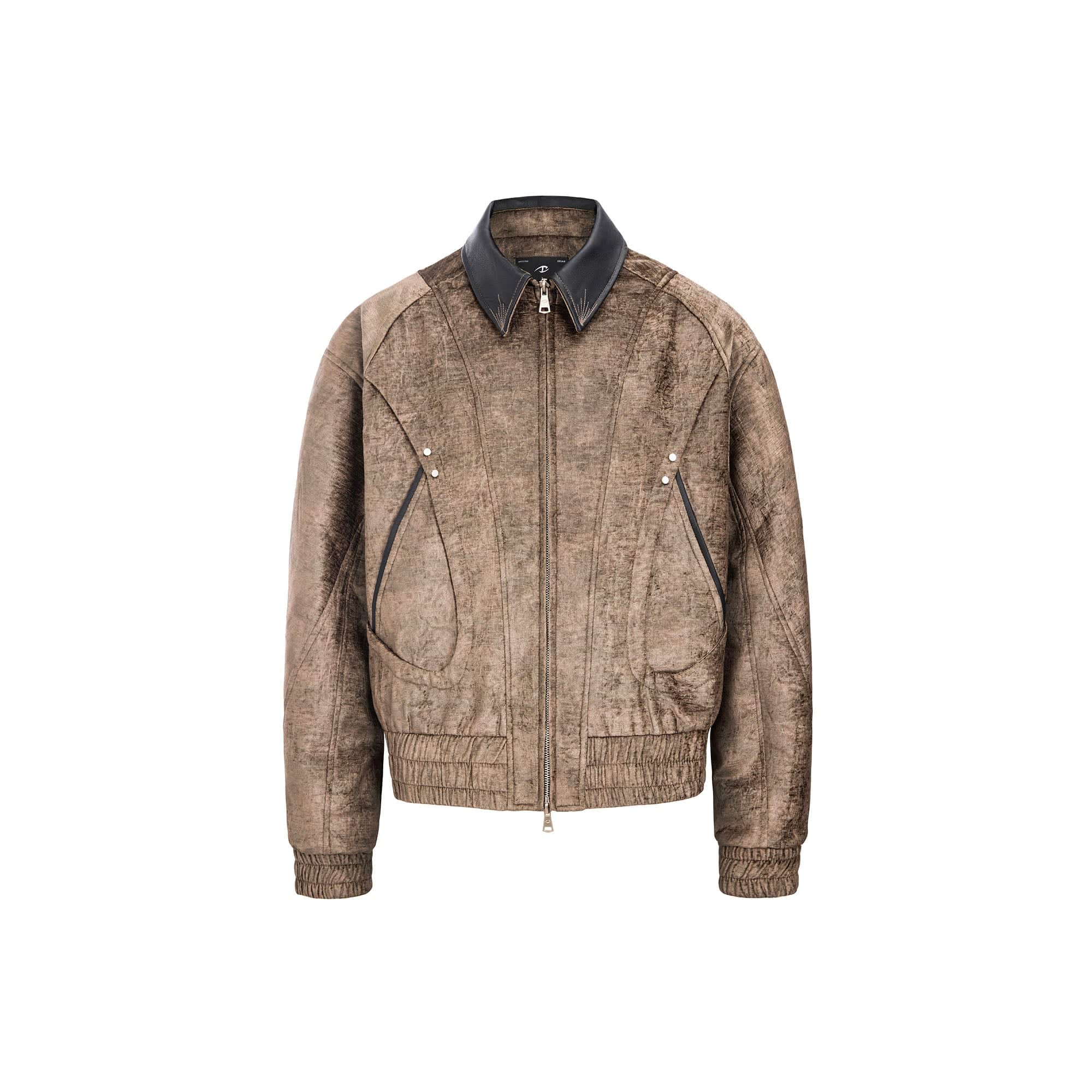 CATSSTAC Velvet Leather-Collar Elastic Jacket