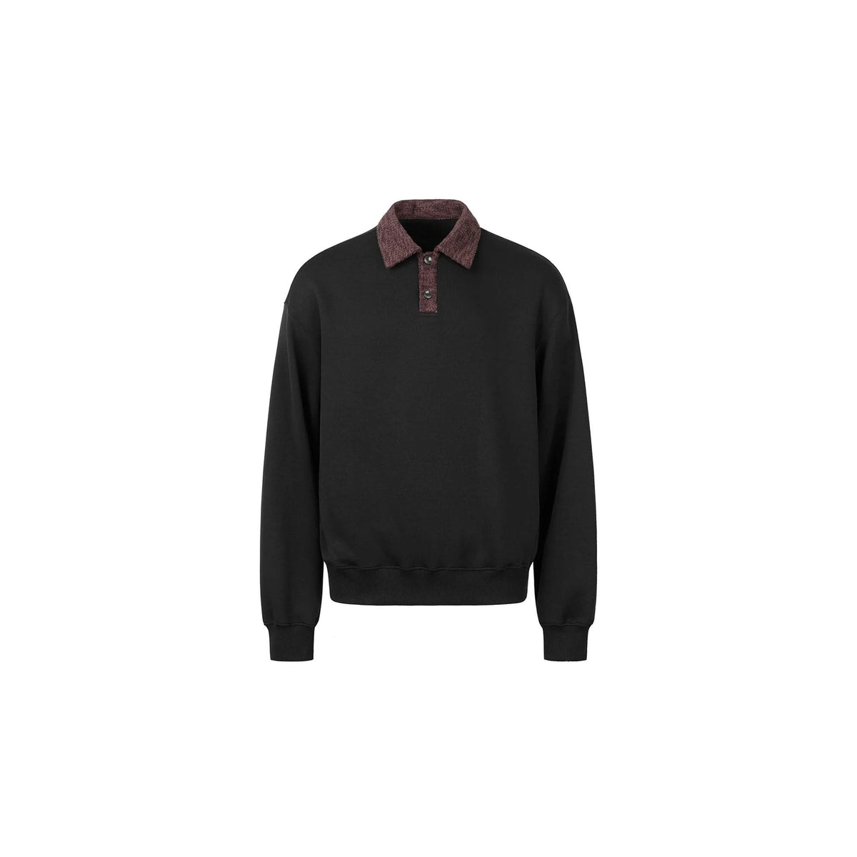 OKAYTHXBYE Flexweave Contrast Collar Sweatshirt
