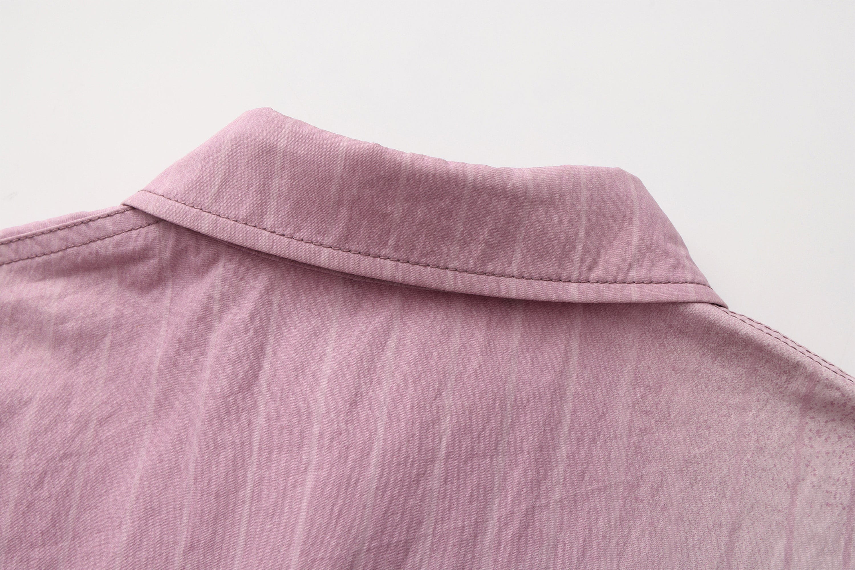 VANN VALRENCE Washed Multi-Pocket Striped Utility Shirt