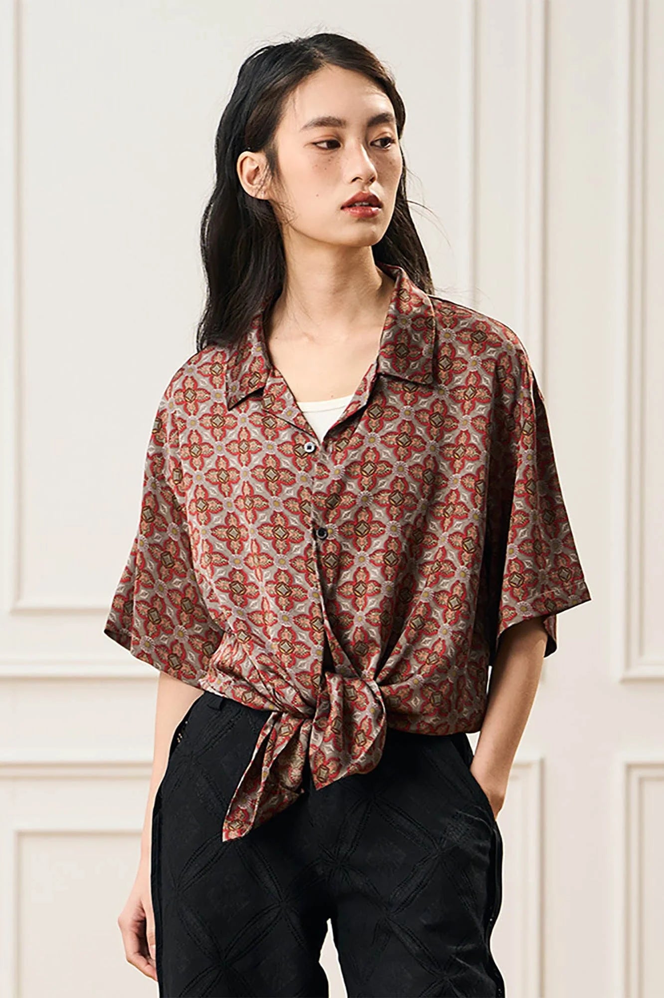 EPIC POETRY Medieval Tile Cuban Half Shirt