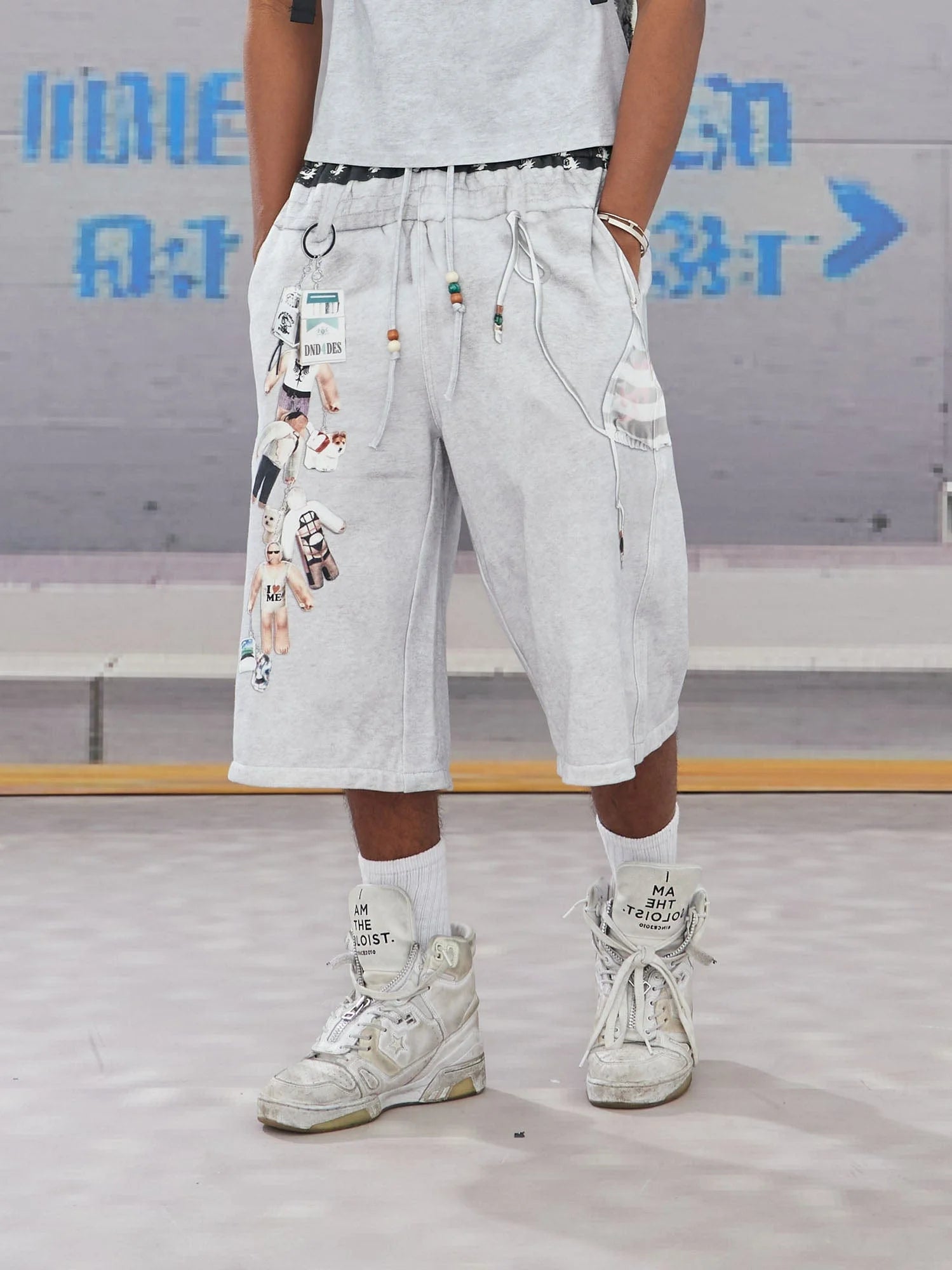 DND4DES Keychain Double-Waist Graphics Shorts