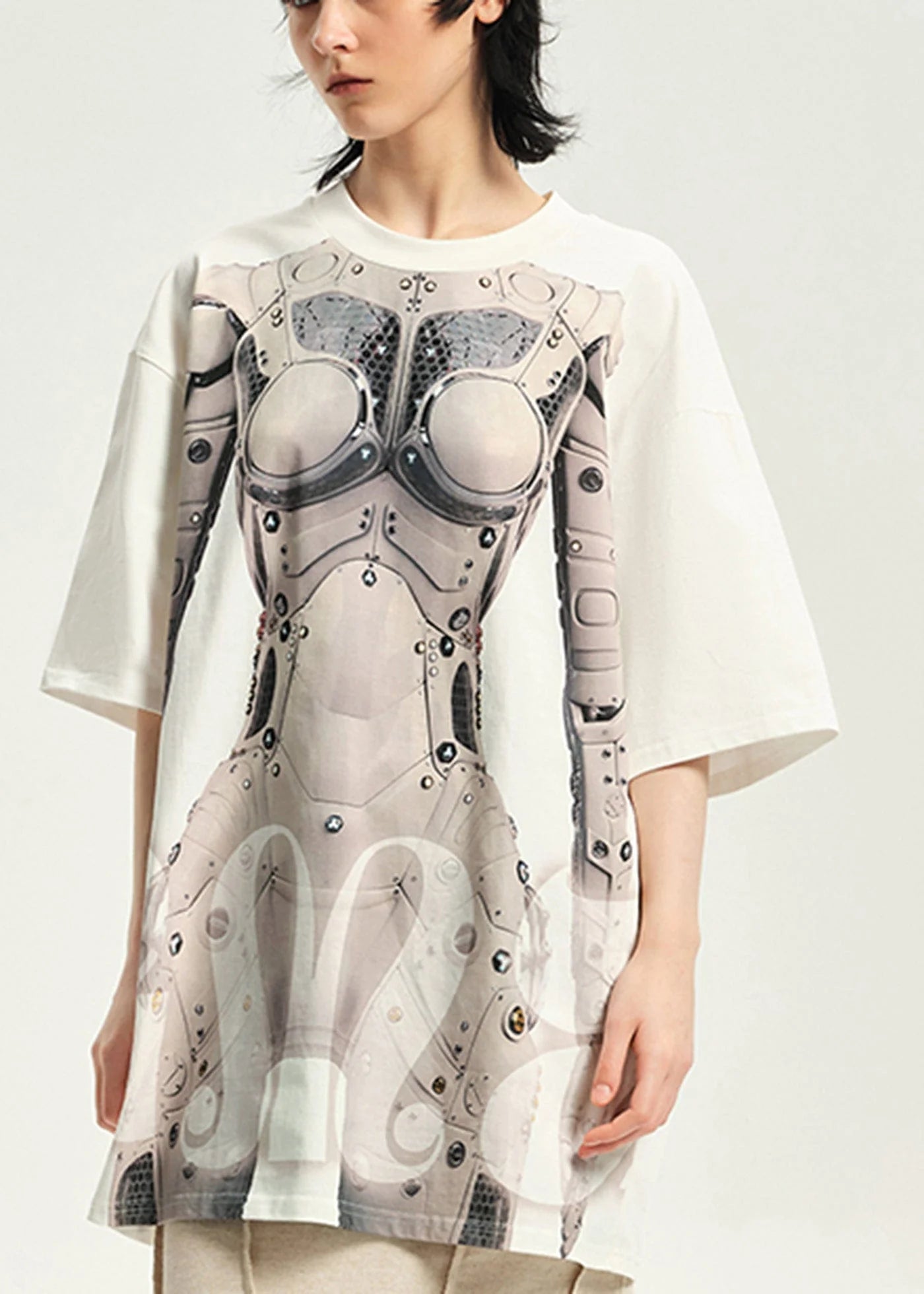 DAMAGE ASIA Ex Machina Graphics Oversized T-Shirt