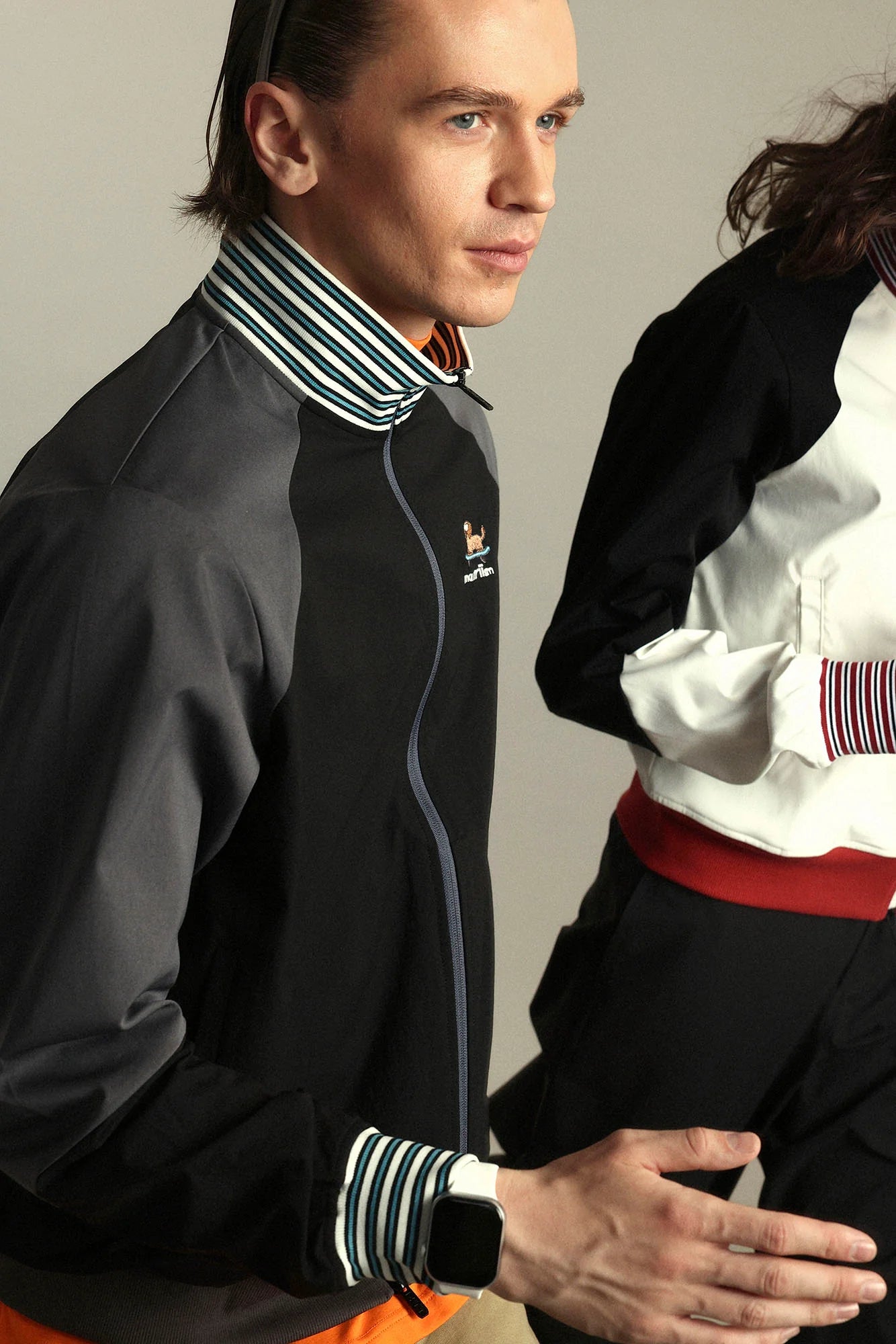 UMAMIISM Contrast Raglan Waterproof Track Jacket