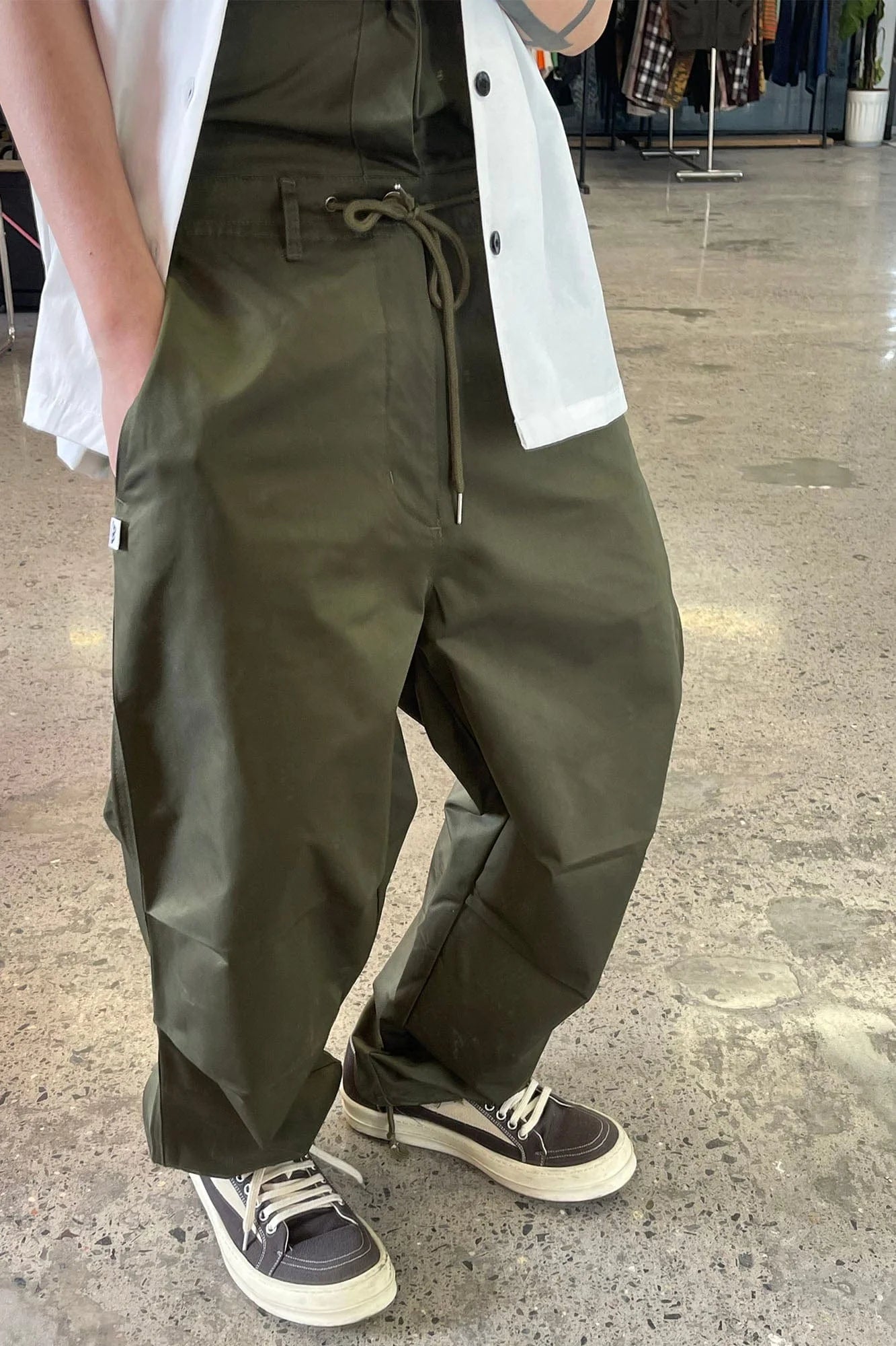 ME DA IGUAL Layered Fold-Over Straight-Leg Pants