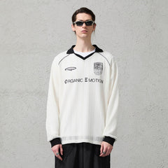 ORGANIC EMOTION Retro Sheer Striped Knit Raglan Jersey