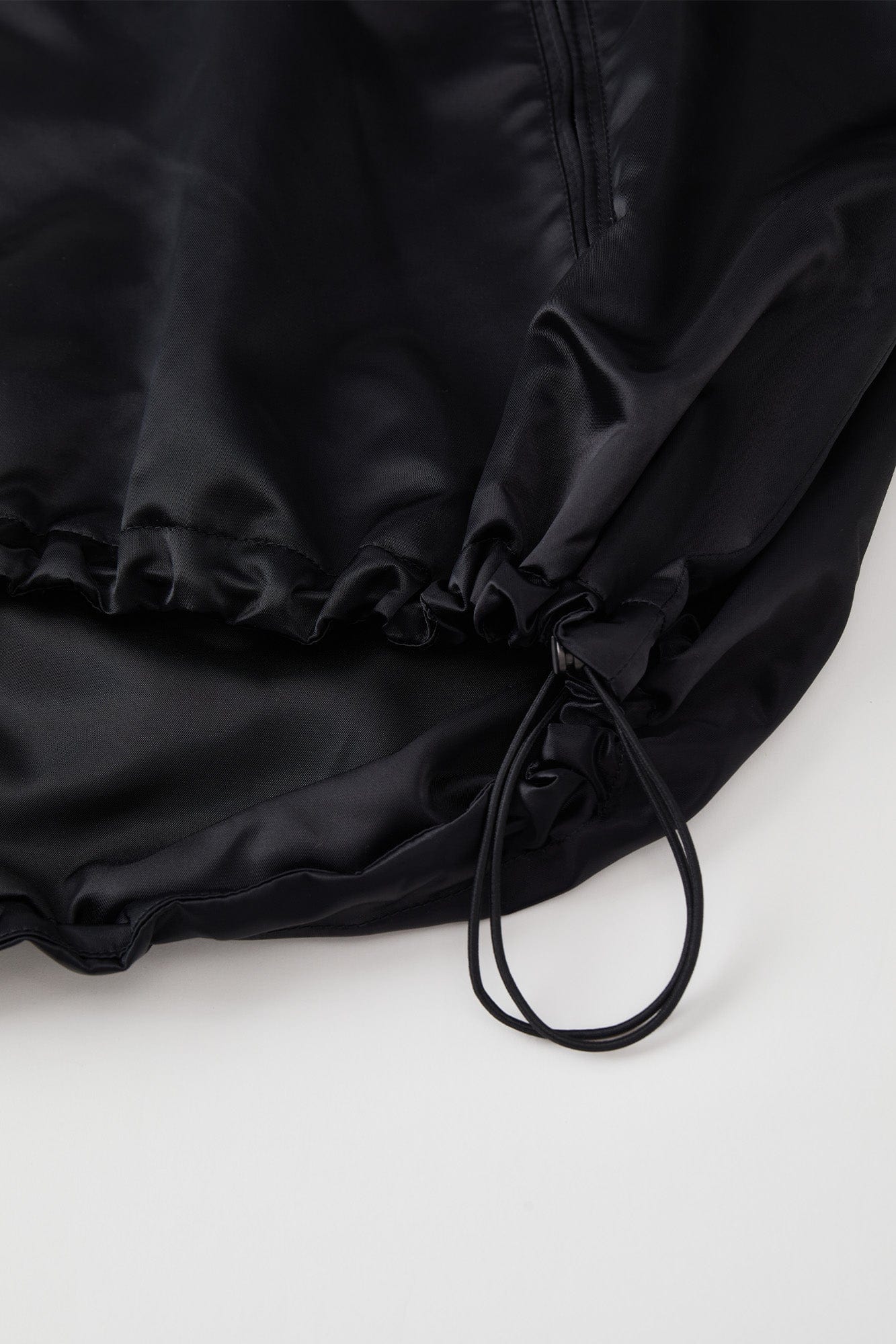 OPICLOTH Satin Batwing Drawstring Oversized Jacket