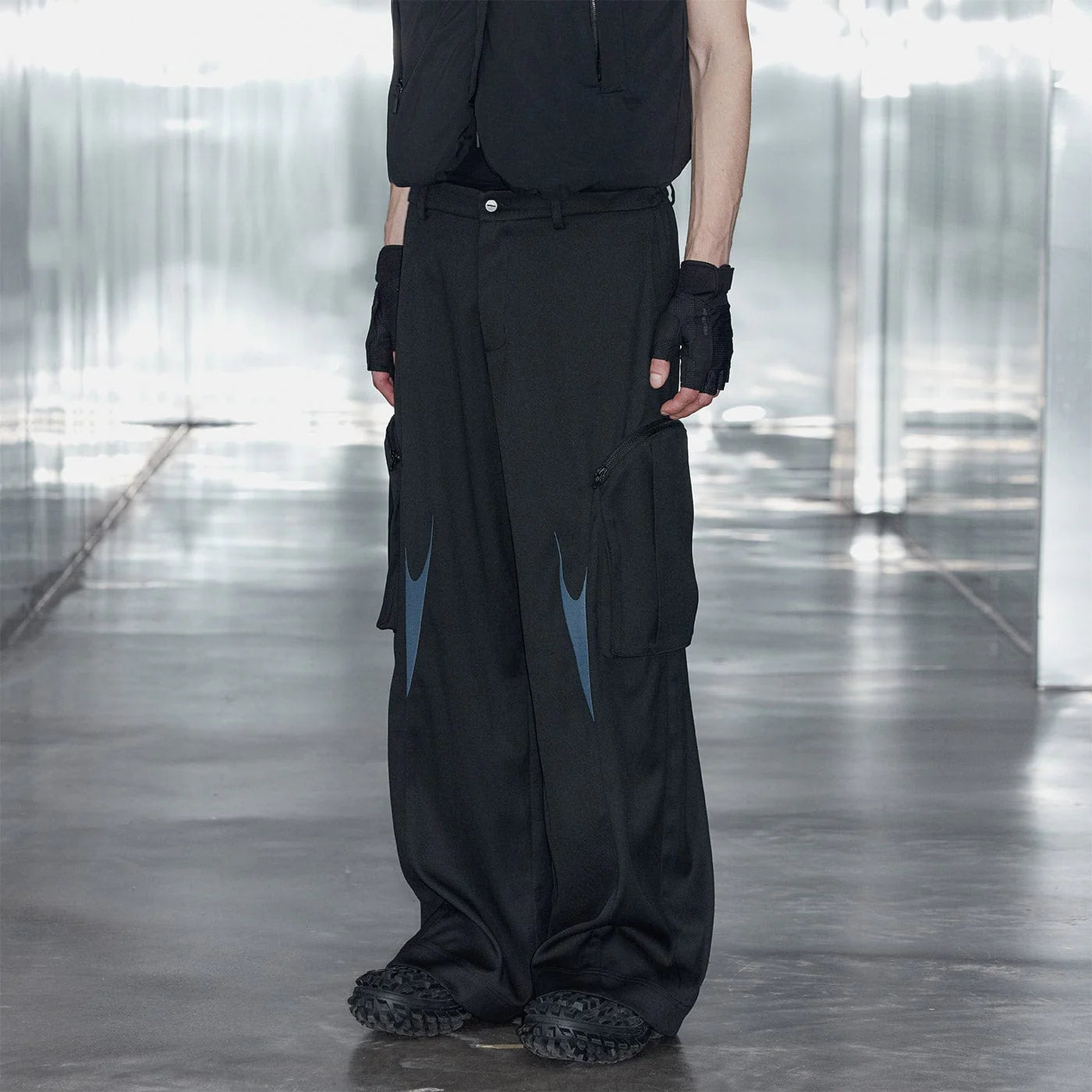 49PERCENT Embroidered Arrows Cargo Suit Pants