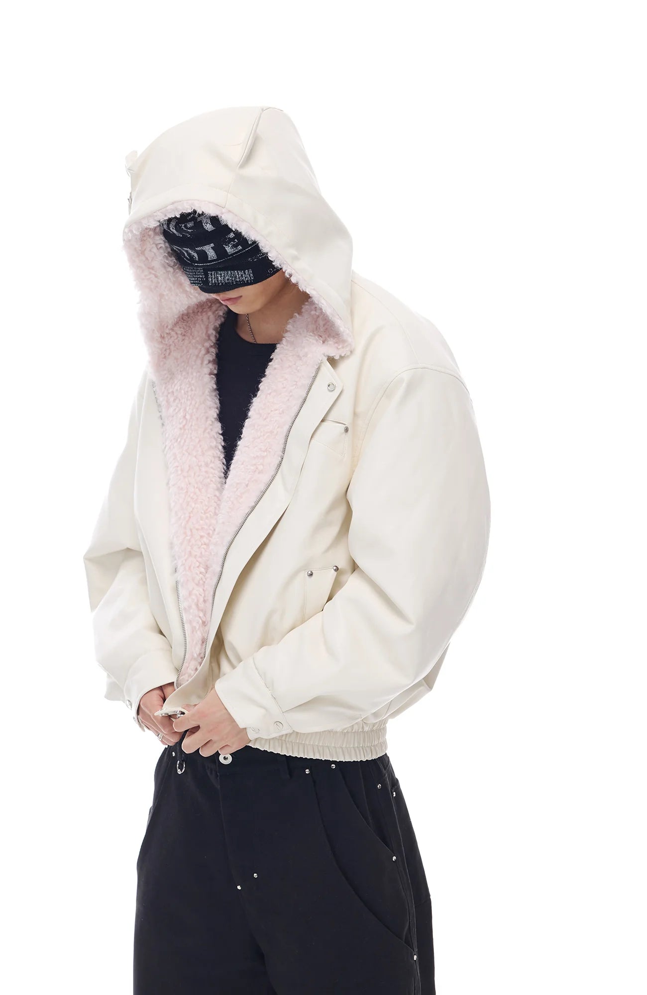 WHISTLEHUNTER Devil Horn Fleece-Lined Hooded Jacket