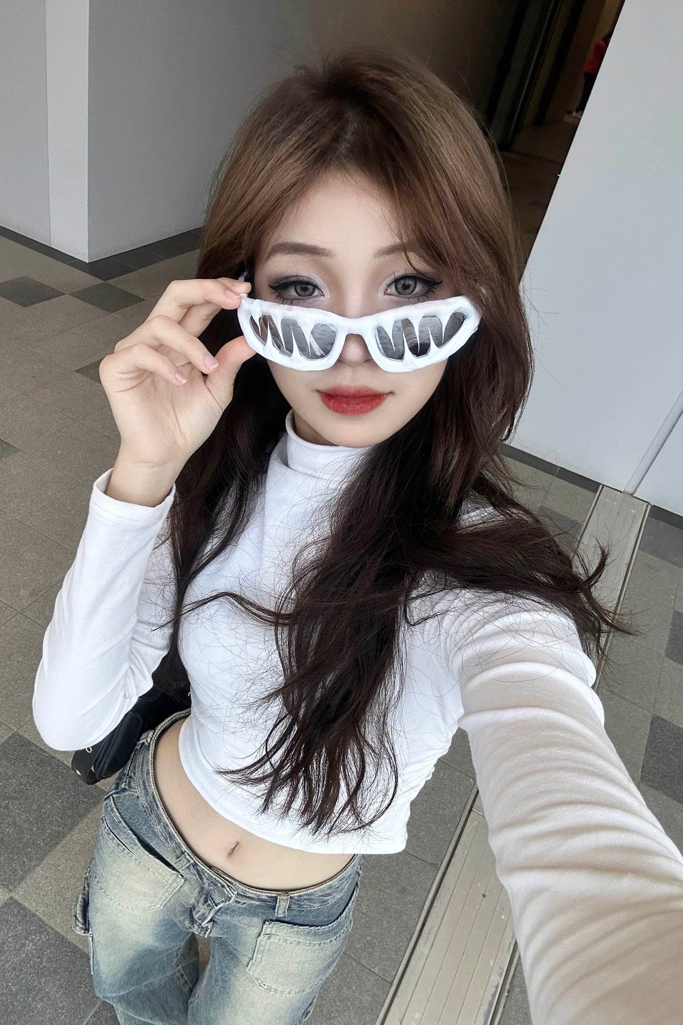 Pi0neeR Ice Melt Dripped Resin Sunglasses