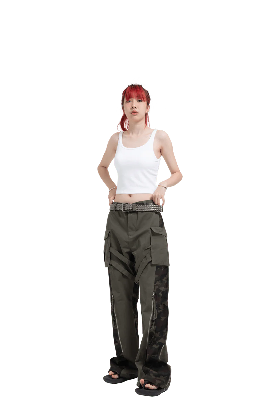 DND4DES Spliced Camouflage Bandage Zipper Cargo