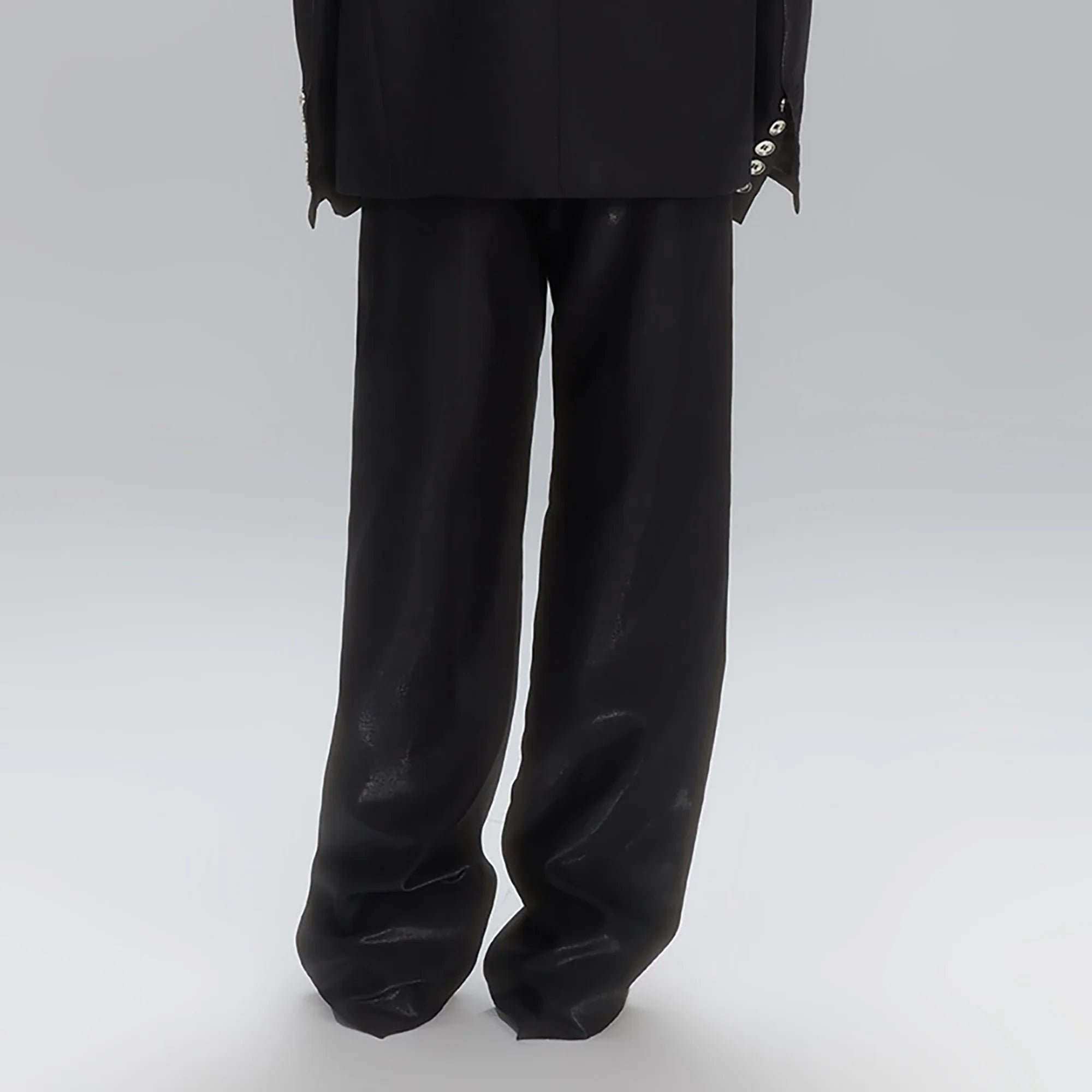 TIWILLTANG Satin Wide-Leg Drape Trousers