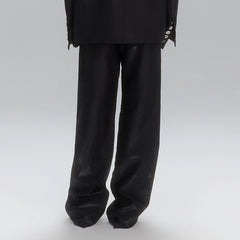 TIWILLTANG Satin Wide-Leg Drape Trousers