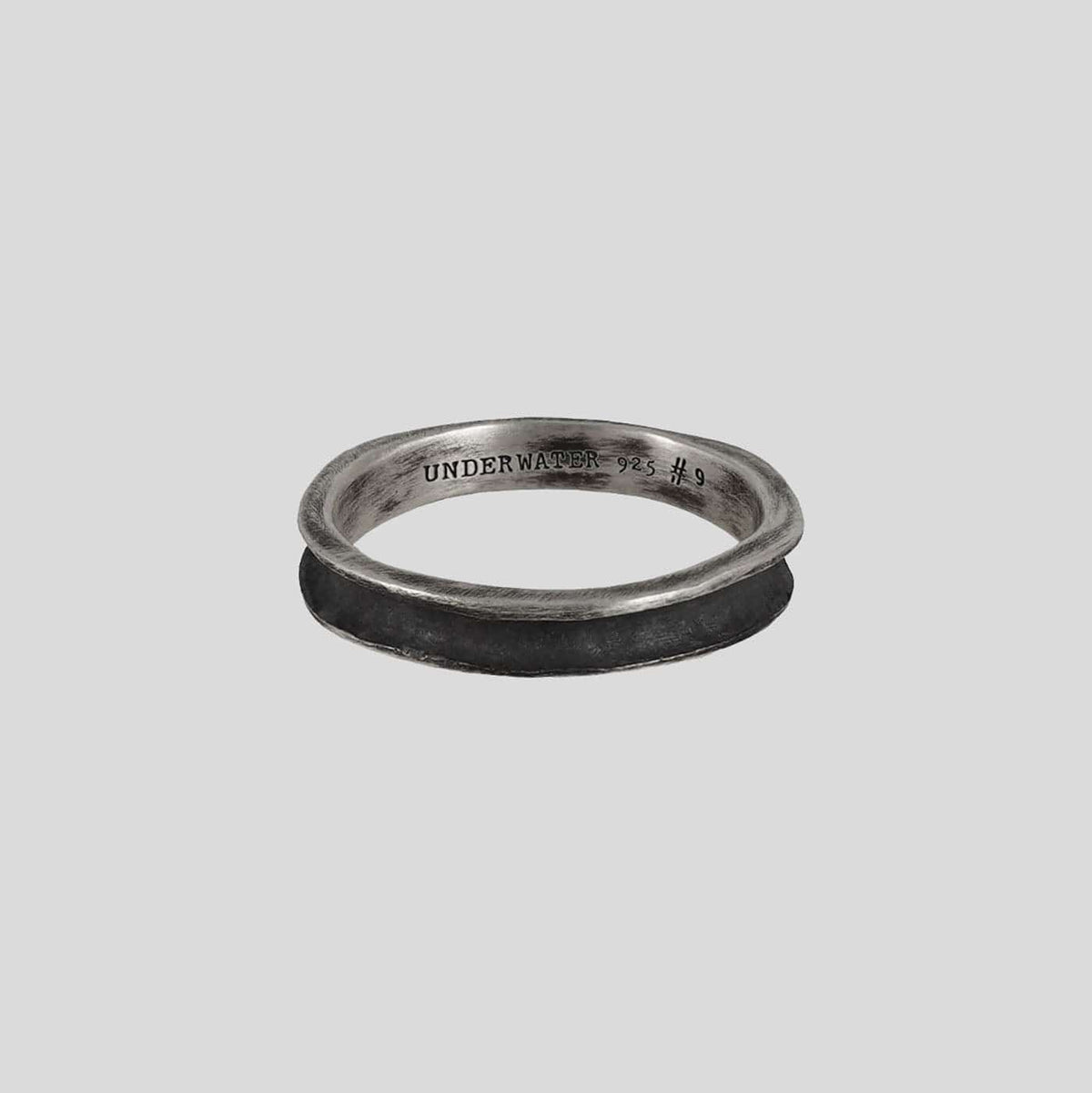 UNDERWATER Silver Cross Engraved Ring