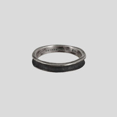 UNDERWATER Silver Cross Engraved Ring