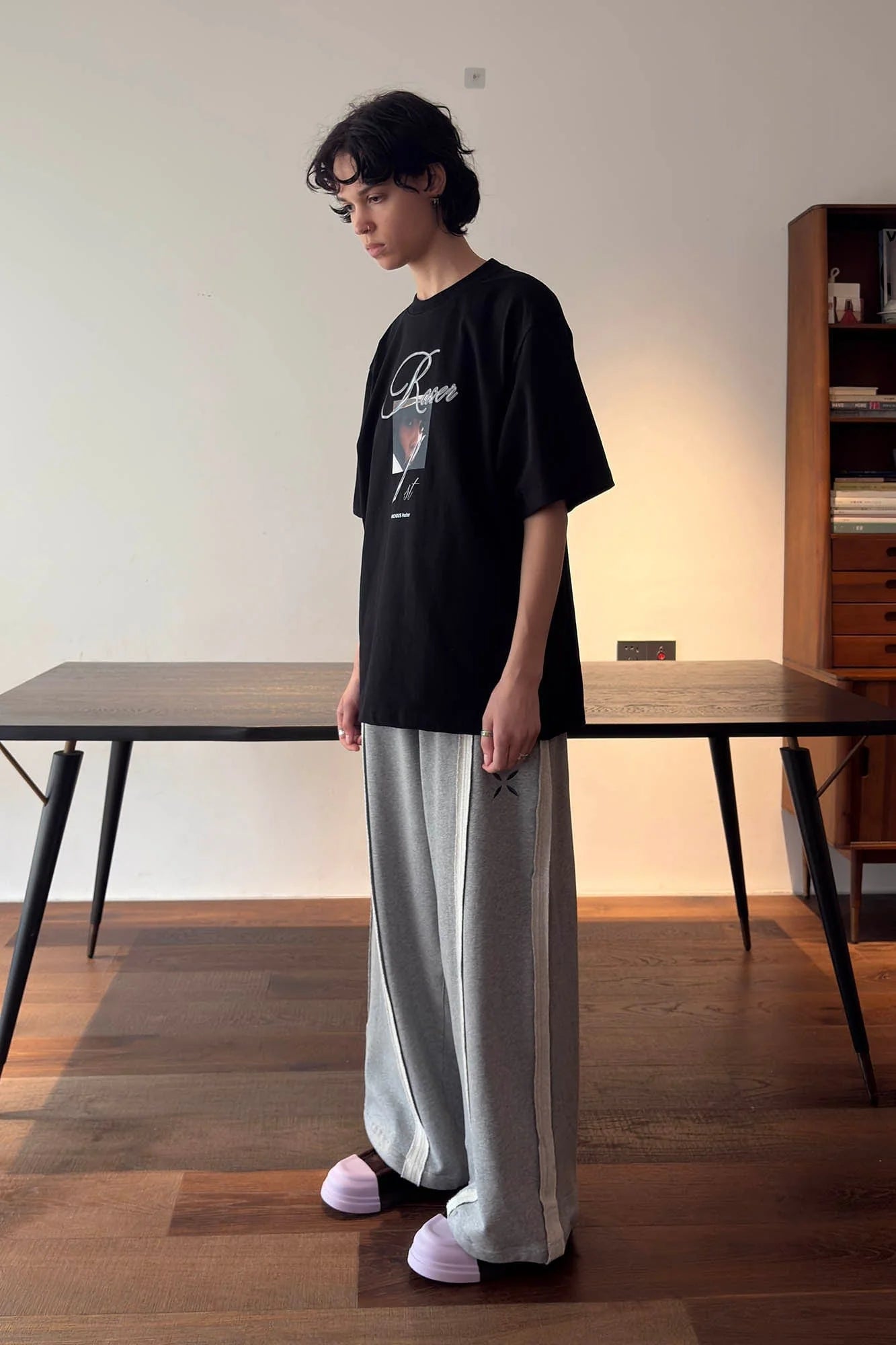 MIICHOUS Frayed Spliced Elastic Pants