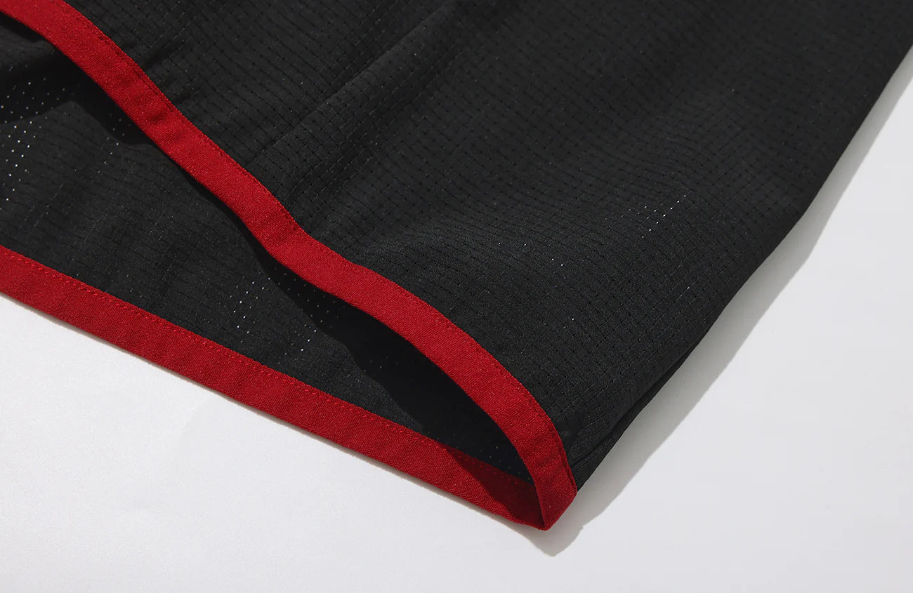 UMAMIISM Striped Hooded Running Jacket