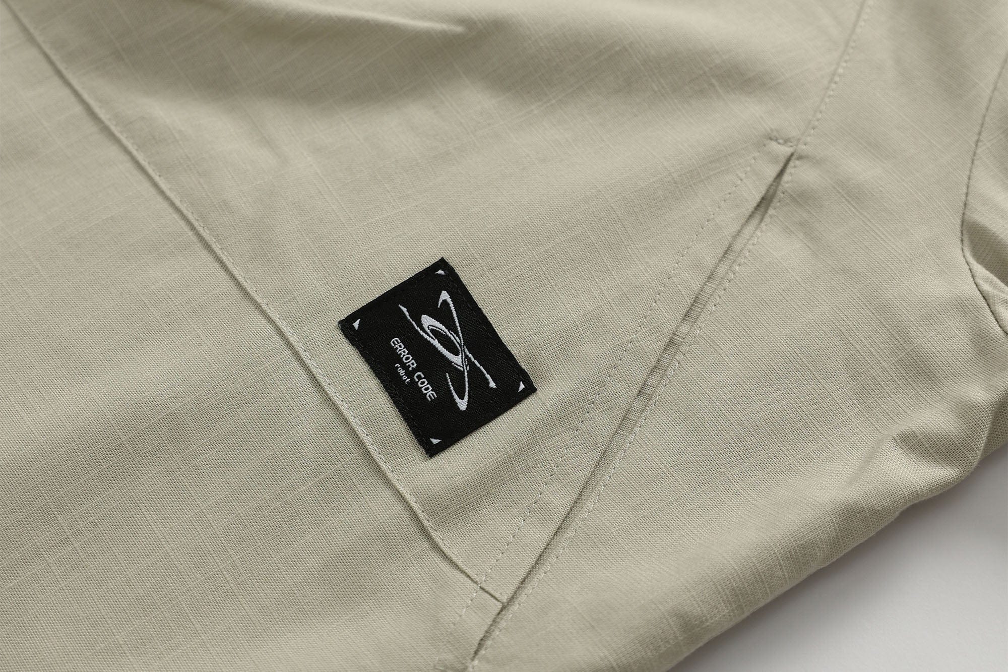 ERROR CODE ROBOT Paneled Striped Spliced Shirt