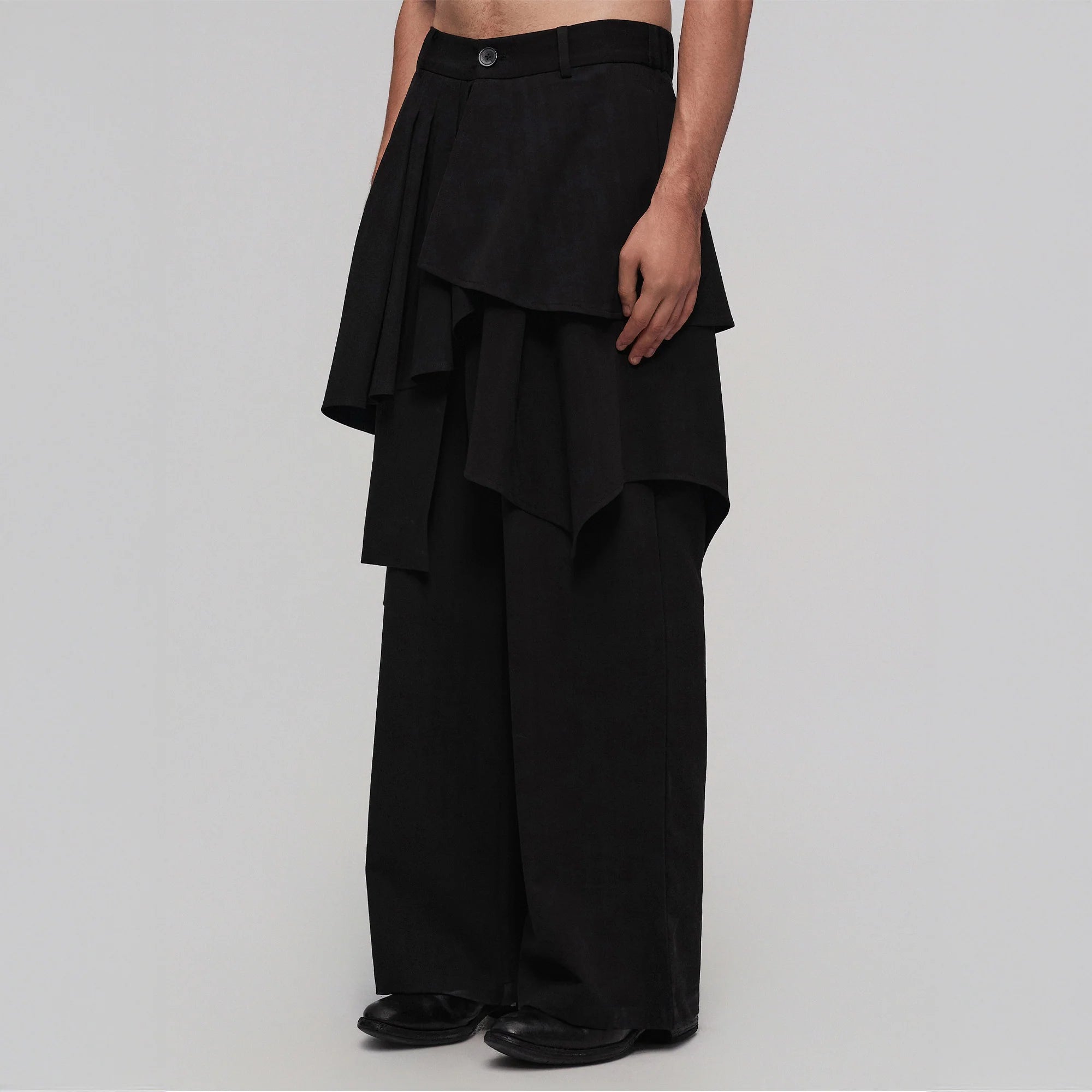 ILNya Nieternite Nifutur Asymmetric Layered Panel Skirt Pants