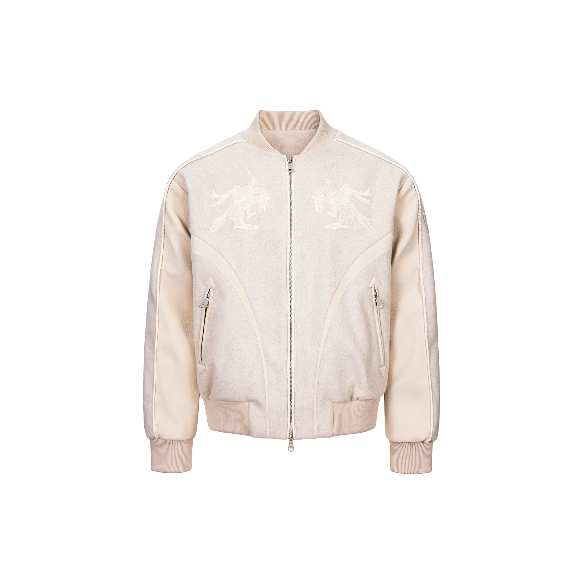 CATSSTAC Warrior Embroidered Panel Bomber Jacket