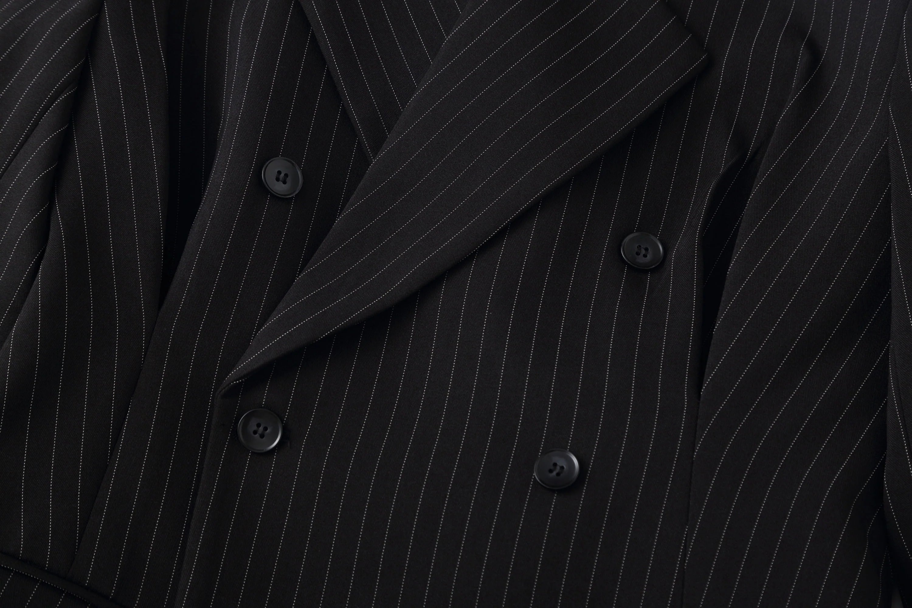 CLP Striped Cinched Waist Sculpted Blazer