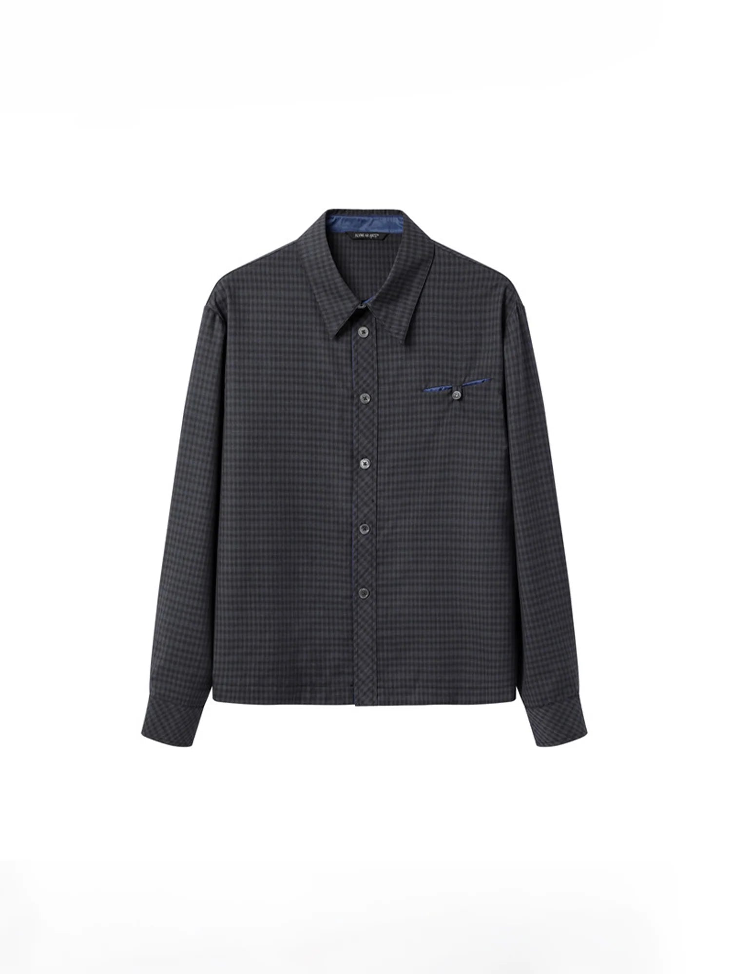 ALVNG AR ANTS Gloss Contrast Trim Check Shirt