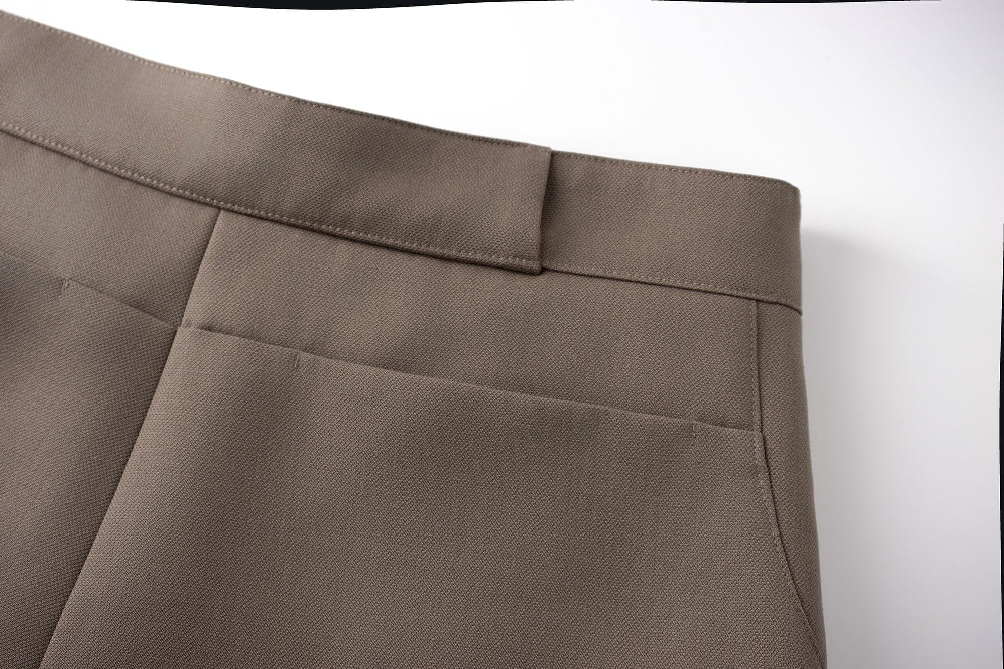 ESAIAS Layered Flap-Knee Wool-Blended Wide-Leg Trousers