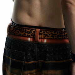 DND4DES Filigree Buckle Horsehair Leopard Belt