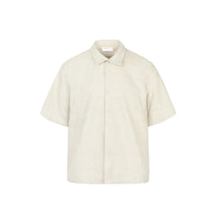 OKAYTHXBYE Floral Embossed Stand Collar Shirt