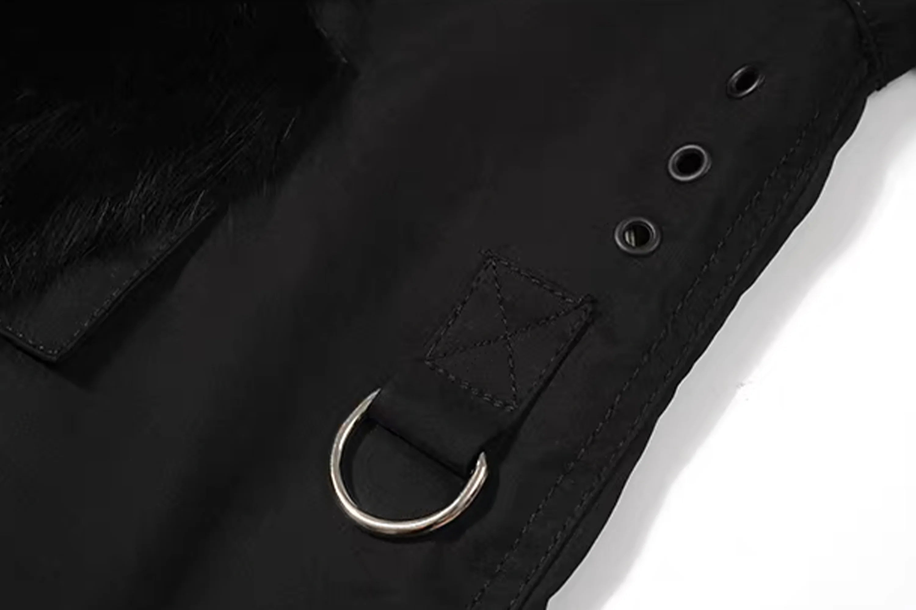 NOTHINGNESS WORLD Mottled Faux Fur Collar Snap-Button Jacket