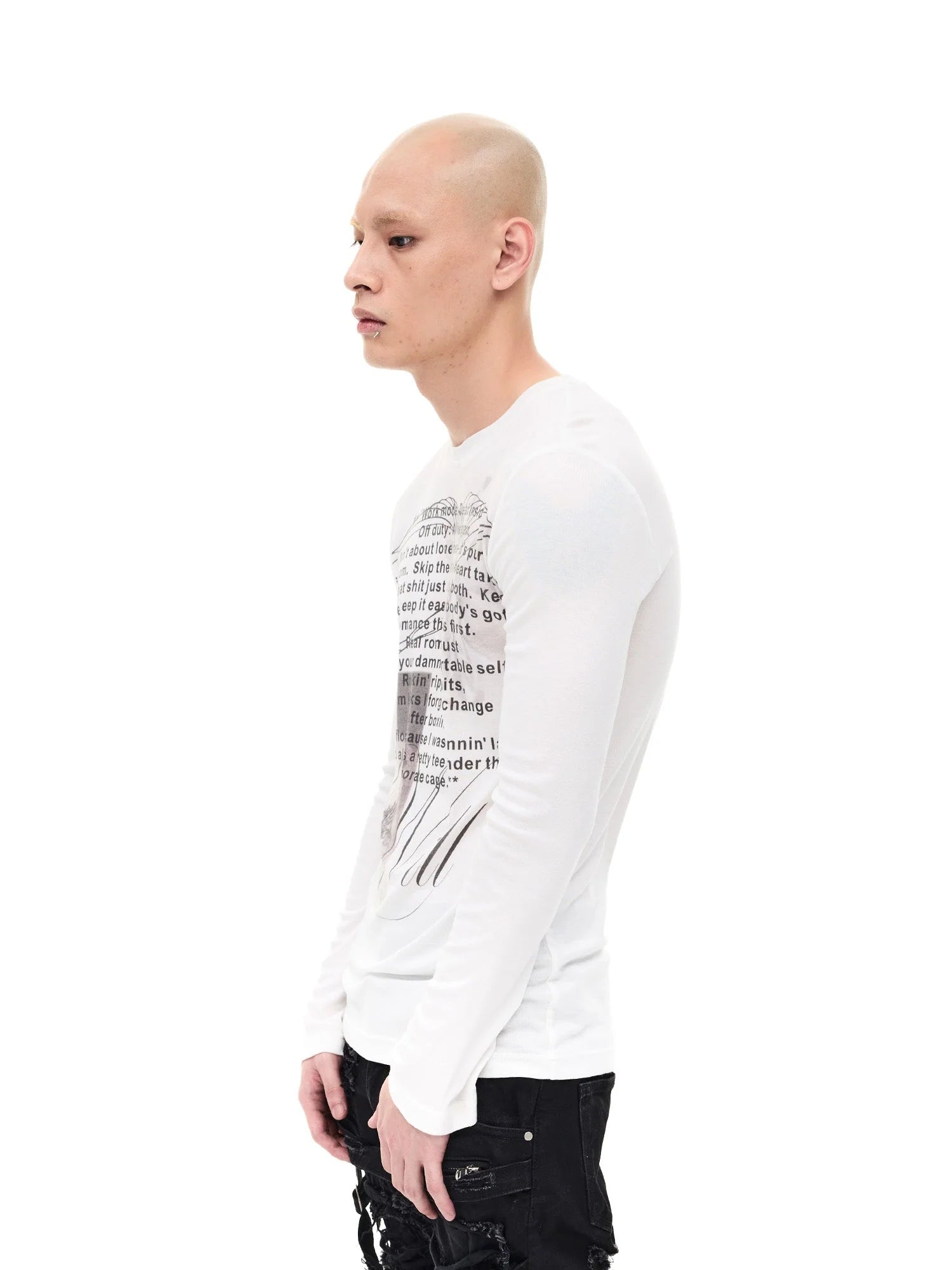 WHISTLEHUNTER Graphic Slim-Fit Stretchable Long-Sleeve Tee