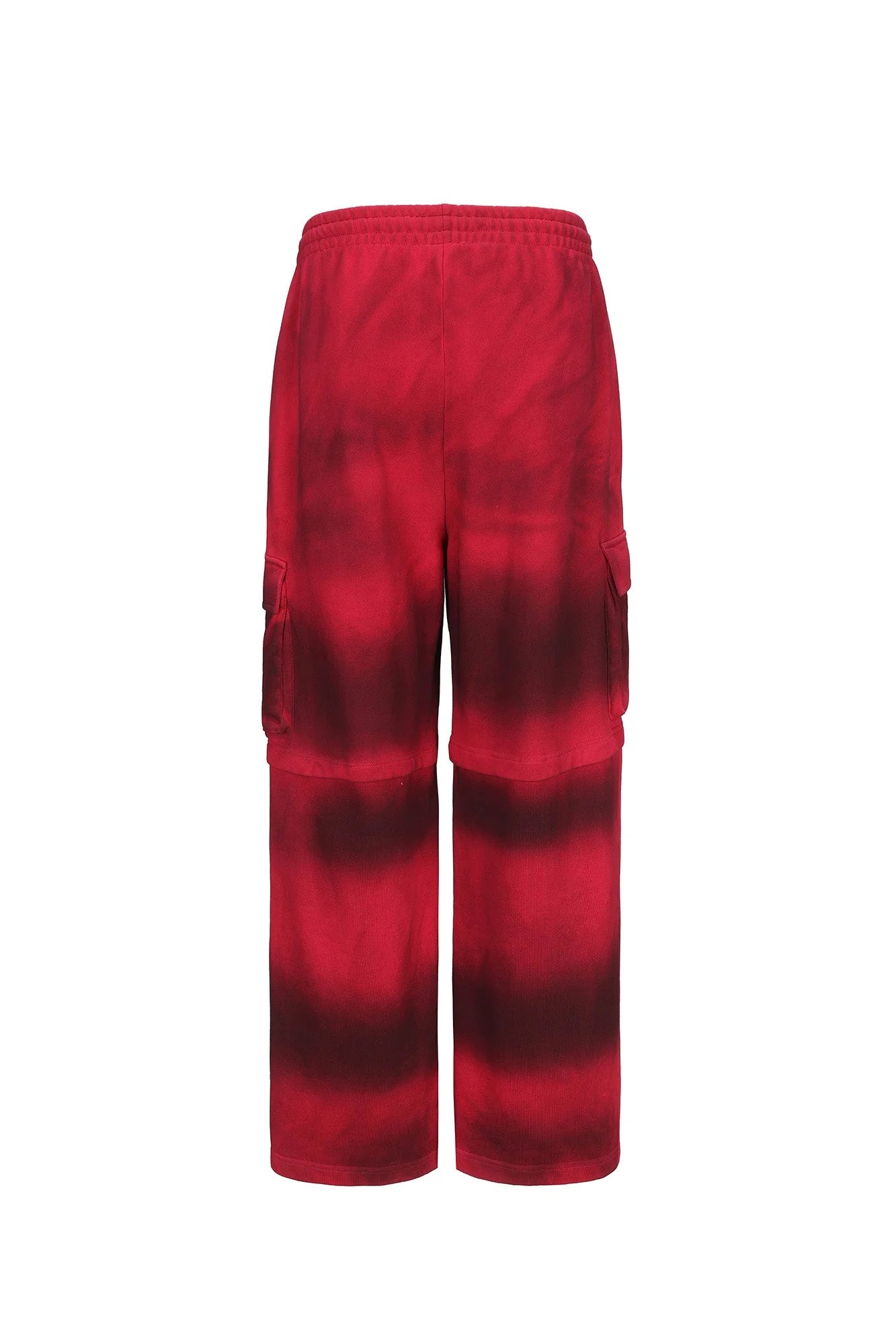 VANN VALRENCE Ombre Stripe Multi-Pocket Drawstring Sweatpants