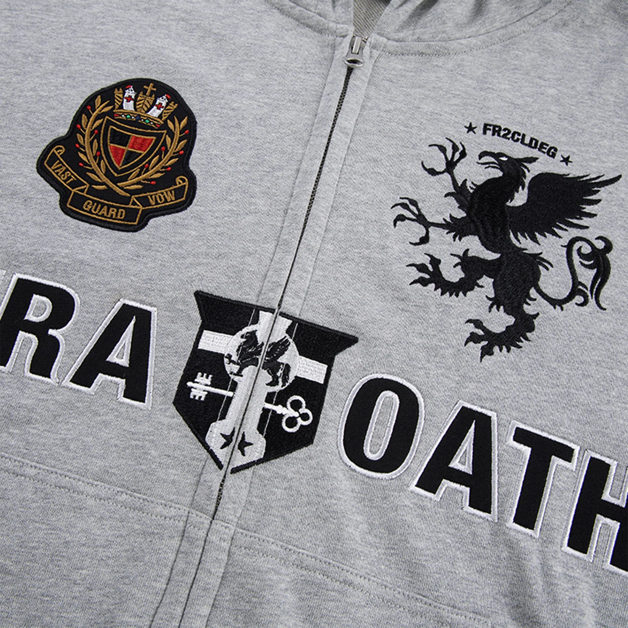 F2CE Crest Emblem Patch Zip-Up Hoodie