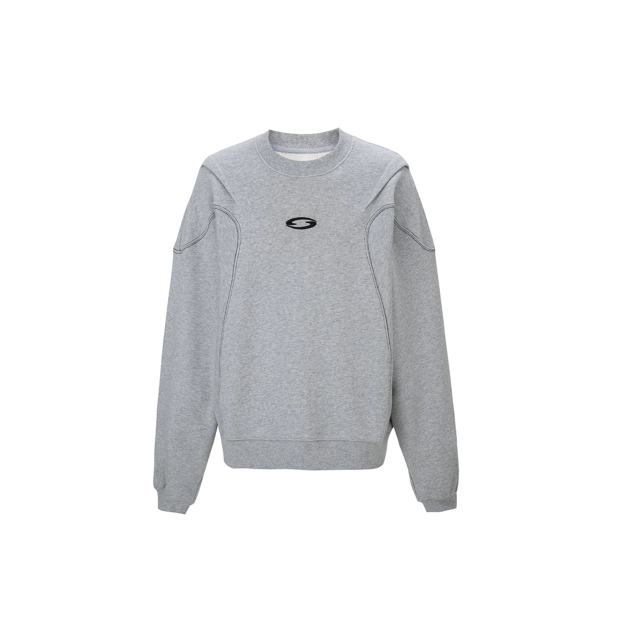 F2CE Pleated Panel Logo Embroidery Sweatshirt