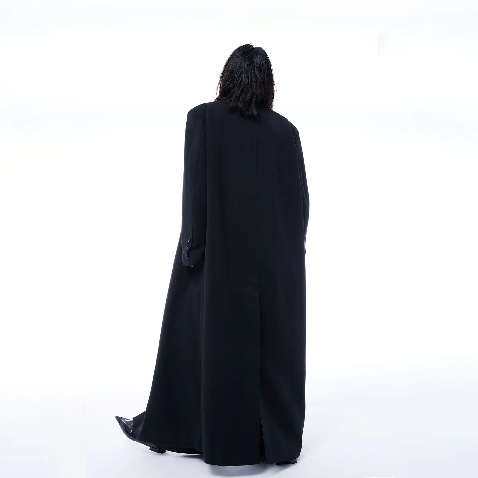 TUIMU Double-Breasted Maxi Trench Coat