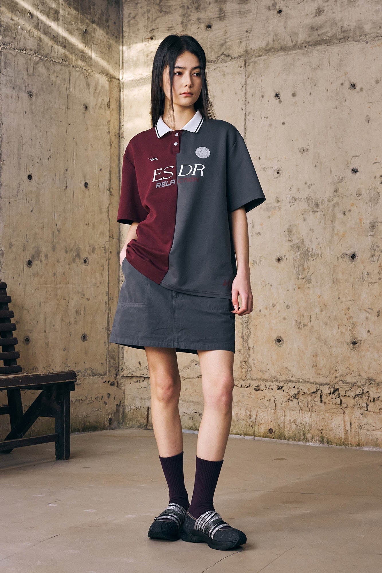 ENSHADOWER Retro Contrast Panel Polo T-Shirt