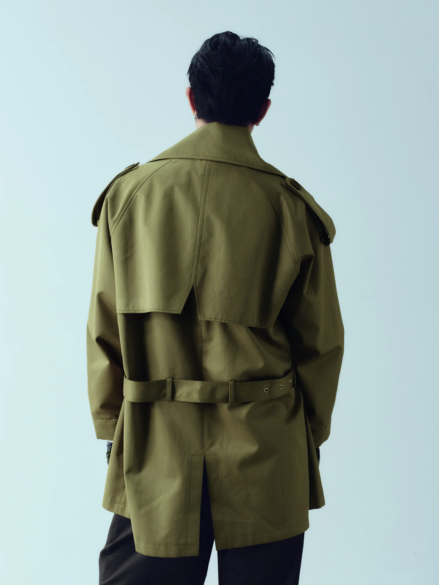 KADAKADA Scarf-Tie Waterproof Belted Trench