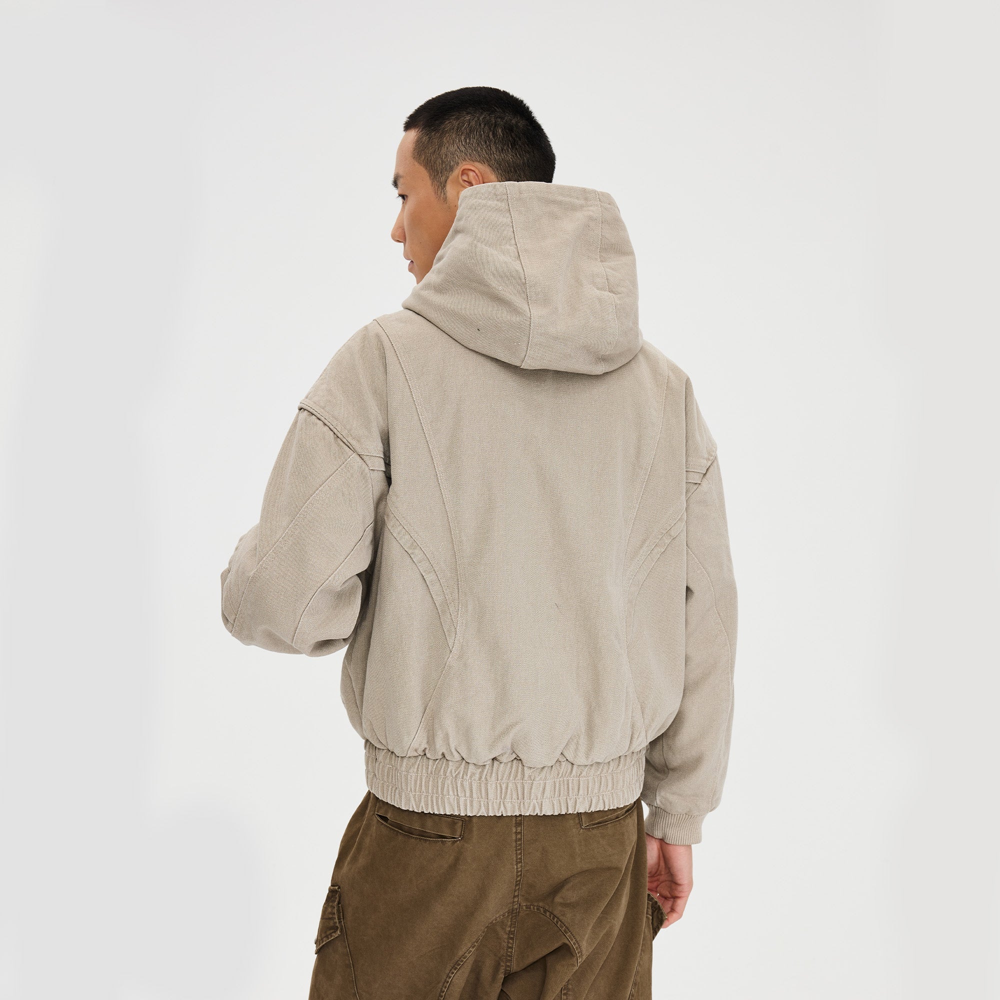 CATSSTAC Structured Panel Studded Hooded Jacket