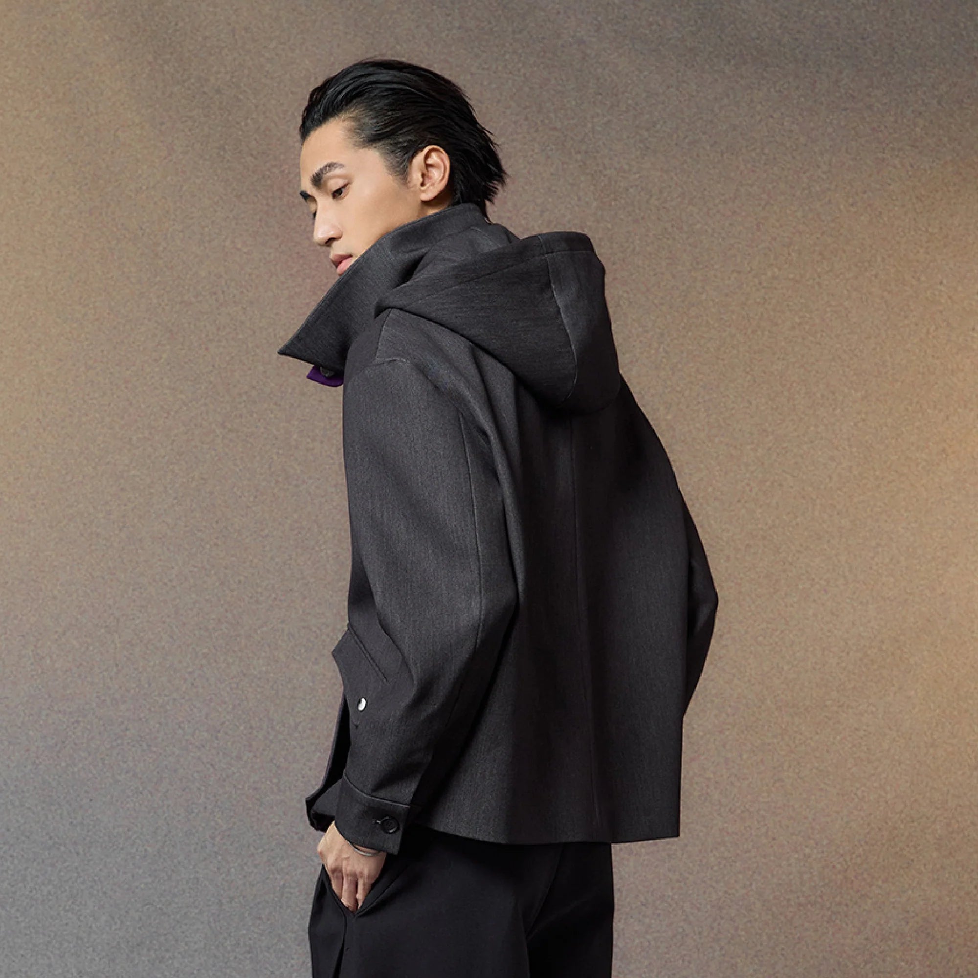 ALVNG AR ANTS Tech Contrast Split-Panel Hooded Jacket