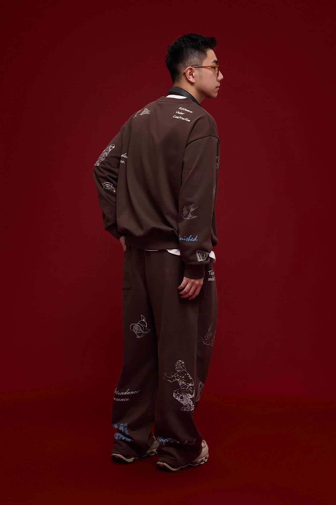 BANANA CLUB Classic Doodle Graphic Sweatpants
