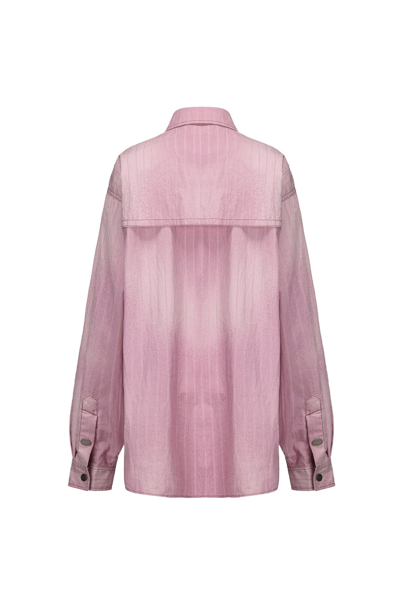 VANN VALRENCE Washed Multi-Pocket Striped Utility Shirt