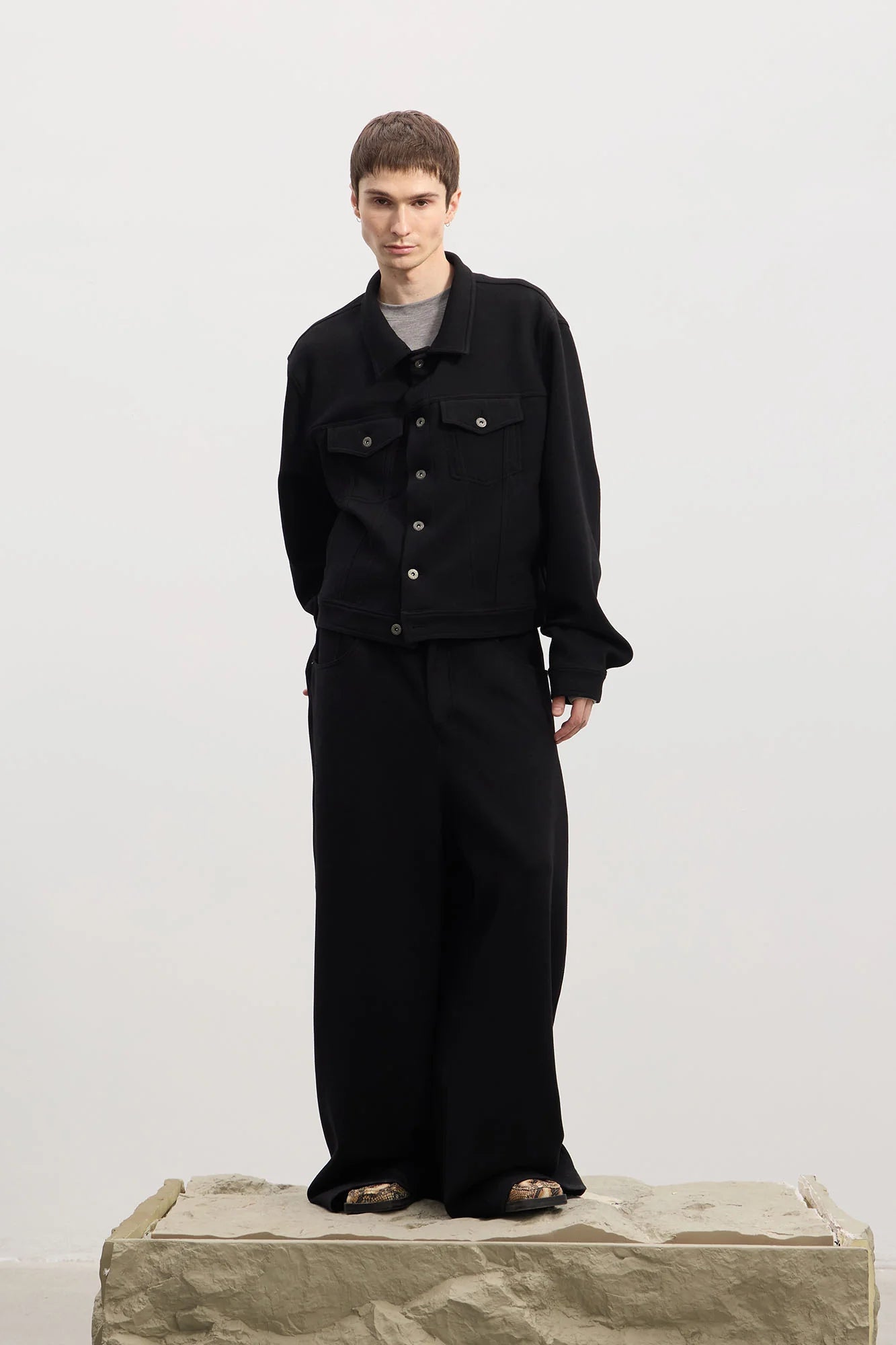 DND4DES Wool-Blend Button-Up Utility Jacket