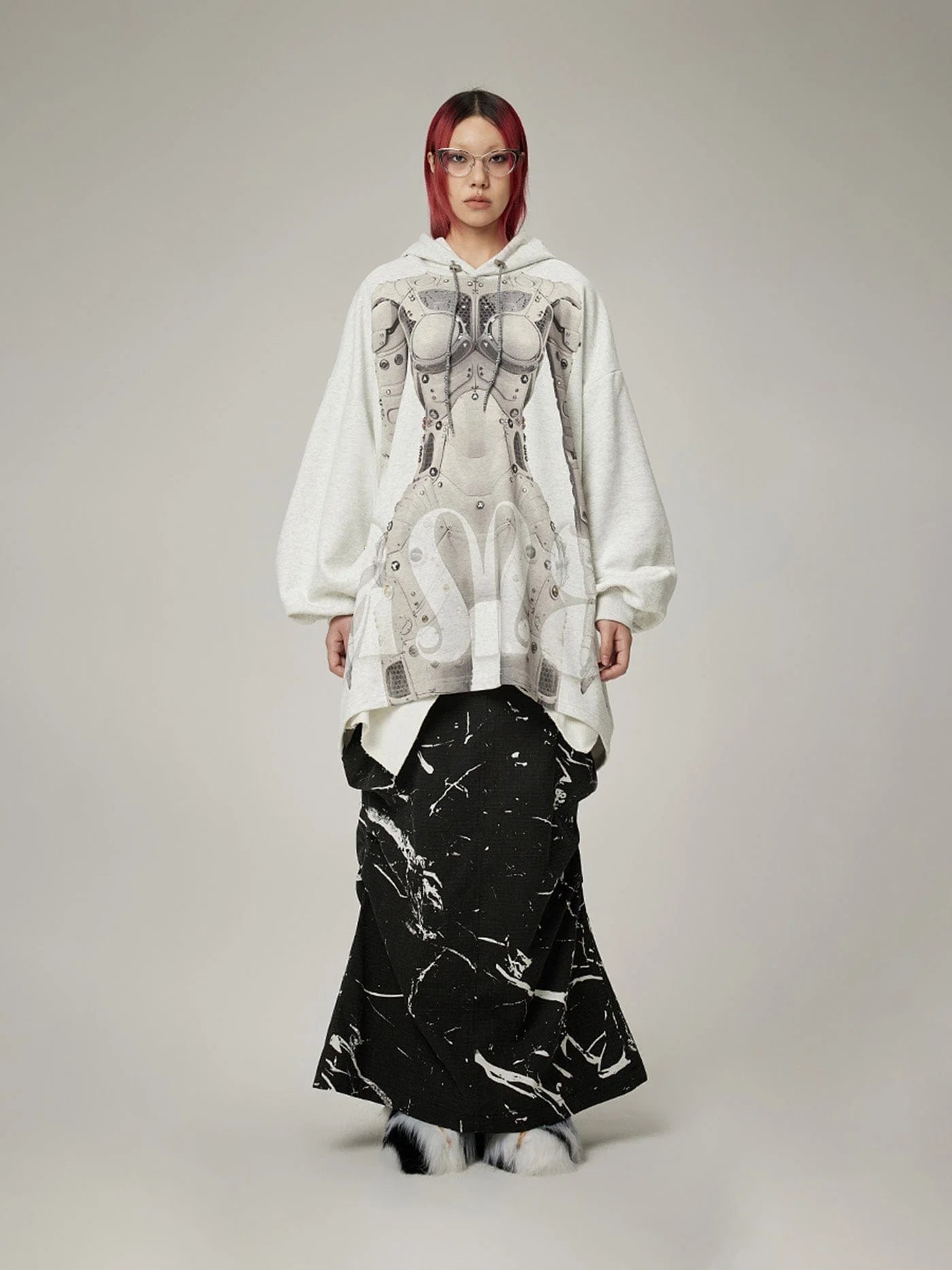 DAMAGE ASIA Ex Machina Graphics Oversized Hoodie