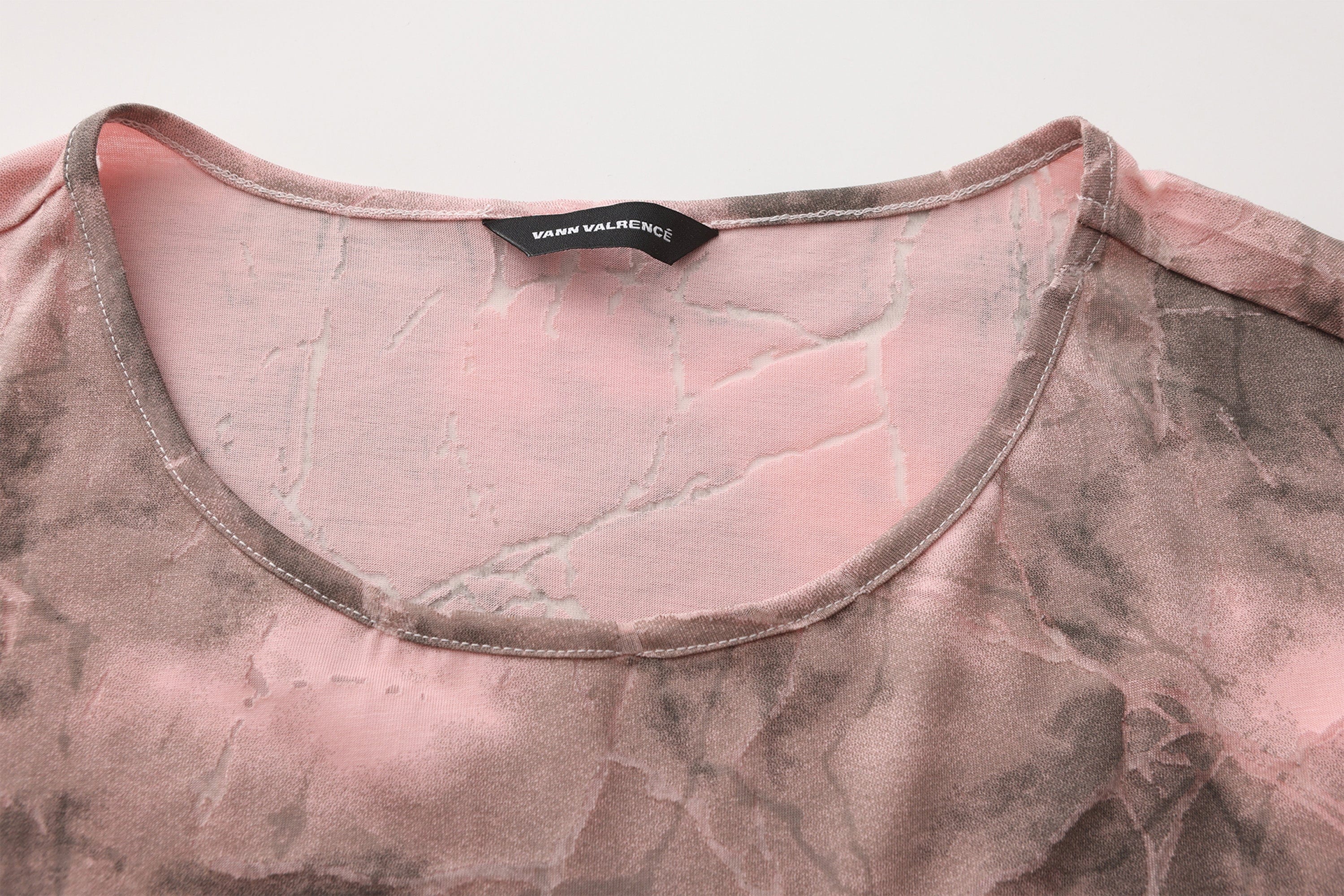 VANN VALRENCE Distressed Tie-Dye Oversized T-Shirt