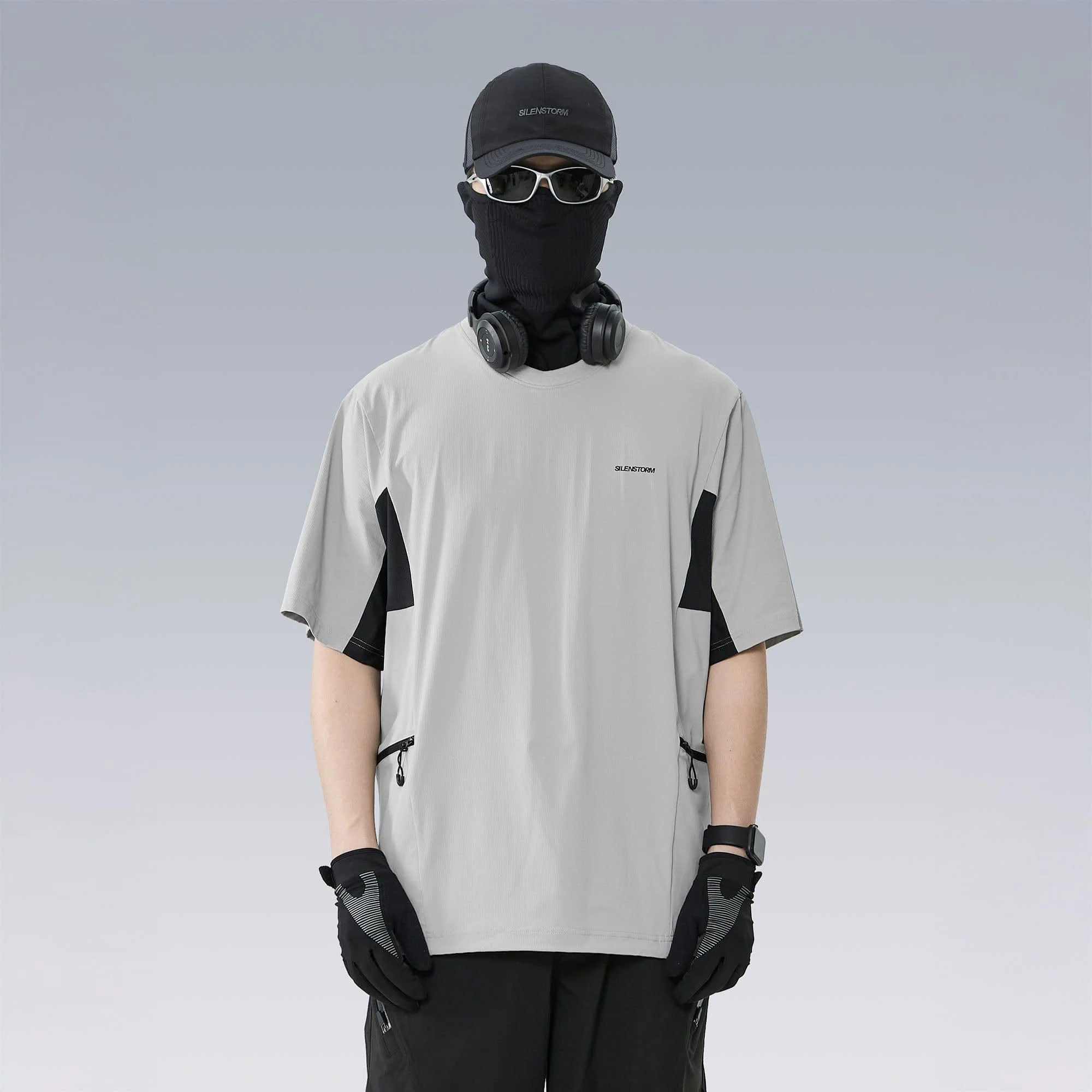 SILENSTORM Tech Panel Drawstring-Hem Quick-Dry T-Shirt