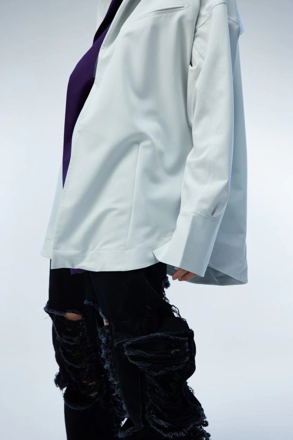 WHISTLEHUNTER Modern Caped Oversized Shirt