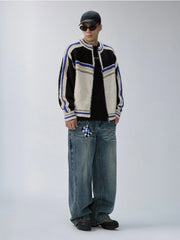 F2CE Contrast Panel Boxy Cardigan
