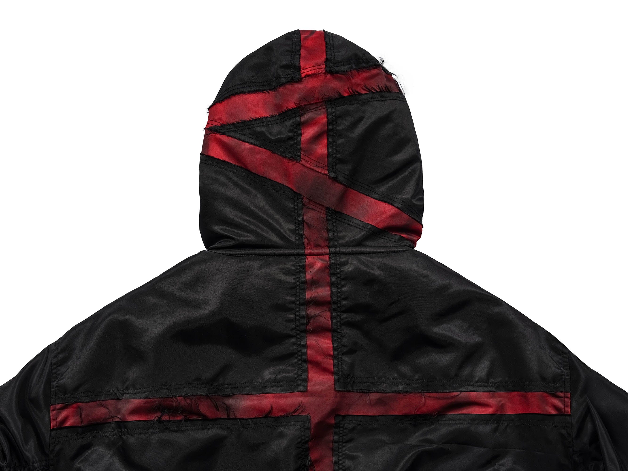 UNDERWATER Distressed Bondage MA-1 Jacket Red