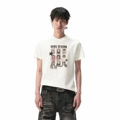 SAVAGEGROWTHWORLD Nine Grid Portraits Graphic T-Shirt
